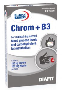 قرص کروم و ویتامین B3 یوروویتال 60 عدد _ EURHO VITAL CHROM AND VITAMIN B3 60 TABS